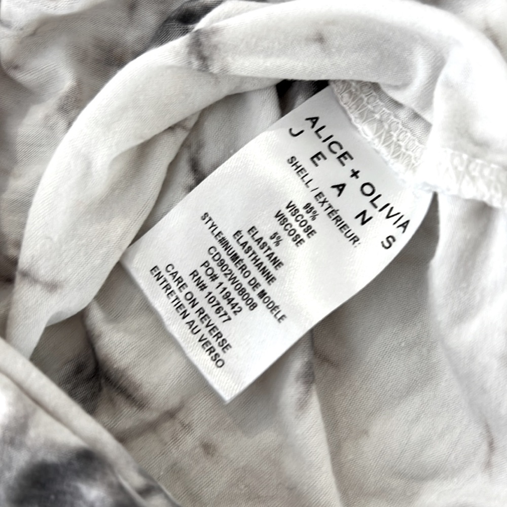 Alice + Olivia Shira Roll Sleeve Tie Dye Tee - Picture 6 of 7